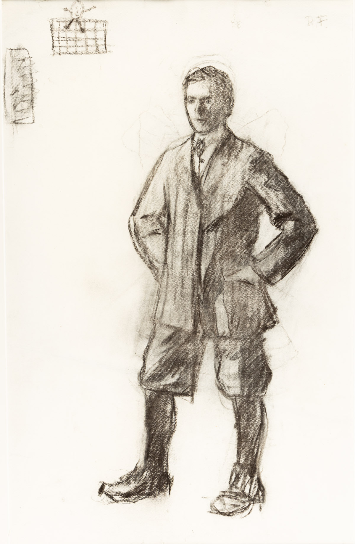 EDWARD HOPPER Full-Length Portrait of a Man in Jacket and Knickers.
